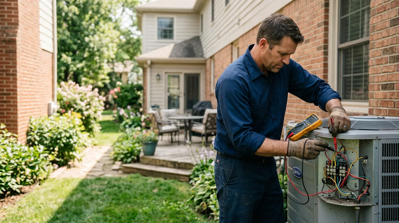 HVAC technician working near Lakeville, IN